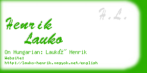 henrik lauko business card